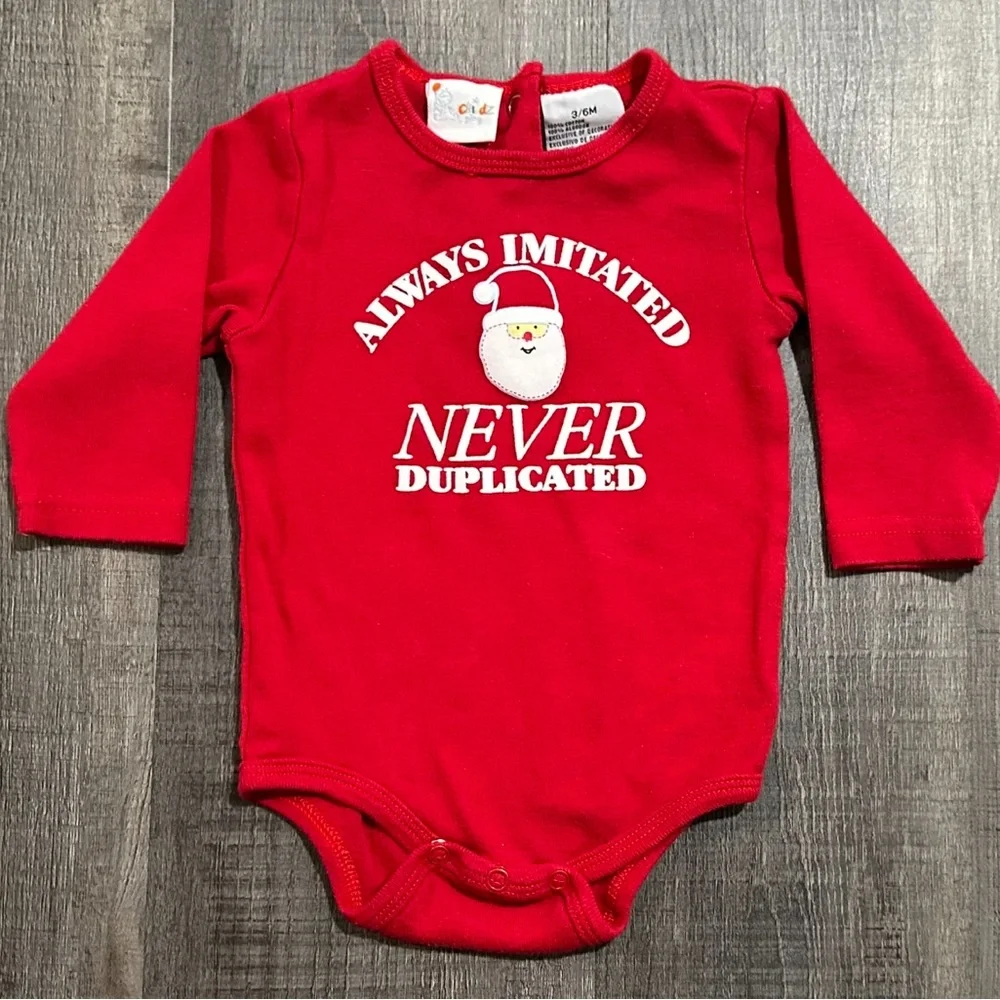 💞 Baby & Toddler Size 3-6 Months Santa Christmas Holiday Onesie Bodysuit